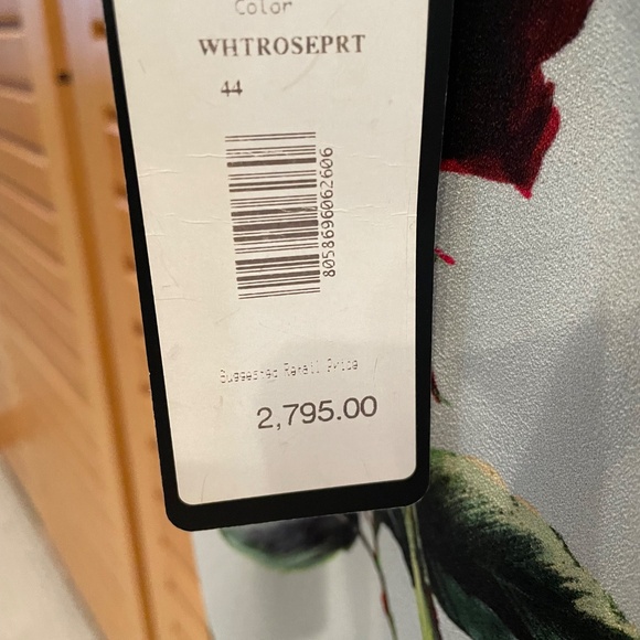 NWT Dolce & Gabbana Dress Mint Green and Red Roses - Picture 13 of 13